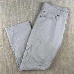 Peter Millar 5-Pocket Pants Men 34 X 28 Beige Light Gray Stretch Ultimate Sateen
